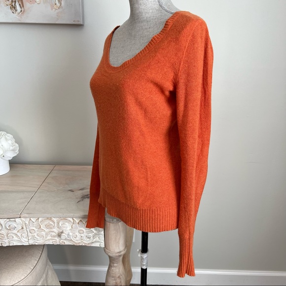 Vintage 2003 Y2K Mossimo Wool Blend Sweater Burnt Orange Rust Large - Picture 8 of 16